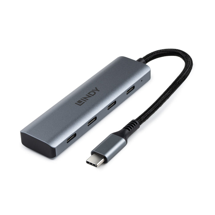 EAN 4002888434140 - Lindy 43414 hub de interfaz USB 3.2 Gen 2 (3.1 Gen 2) Type-C 10000 Mbit/s Gris imagen 1