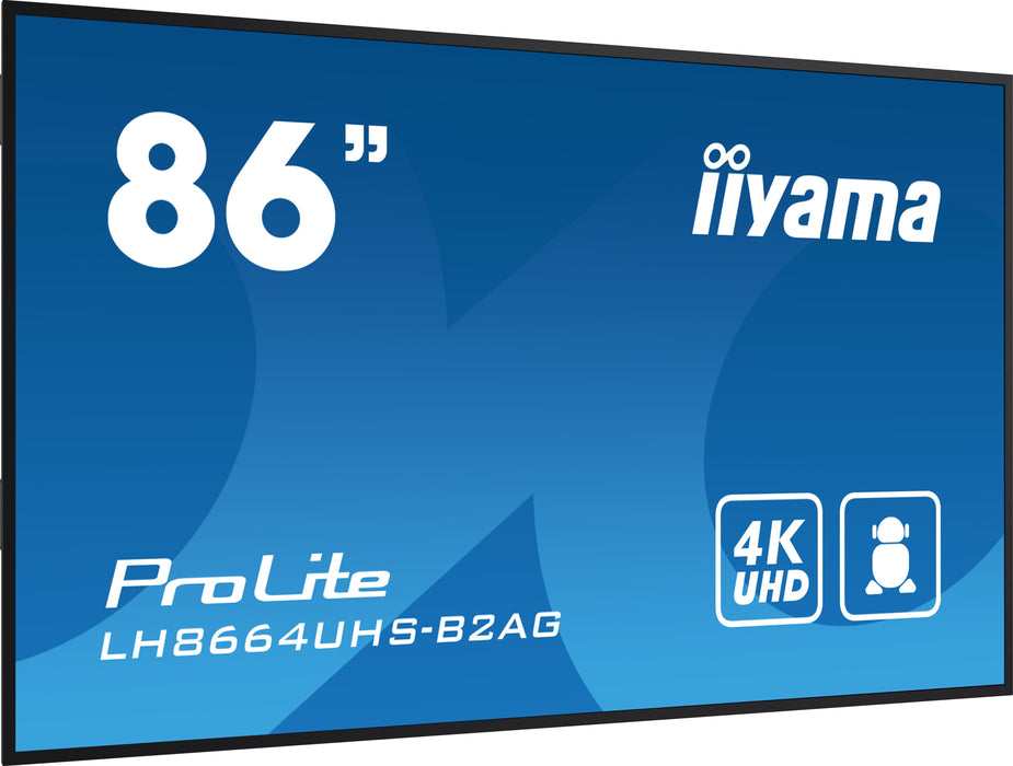 EAN 4948570124916 - iiyama LH8664UHS-B2AG pantalla de señalización Pantalla plana para señalización digital 2,17 m (85.6") Wi imagen 4