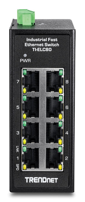 EAN 0710931162813 - Trendnet TI-ELC80 switch No administrado Fast Ethernet (10/100) Negro imagen 2