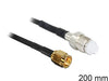 EAN 4043619885961 - DeLOCK 88596 cable coaxial RG-174 0,2 m SMA FME Negro imagen 1