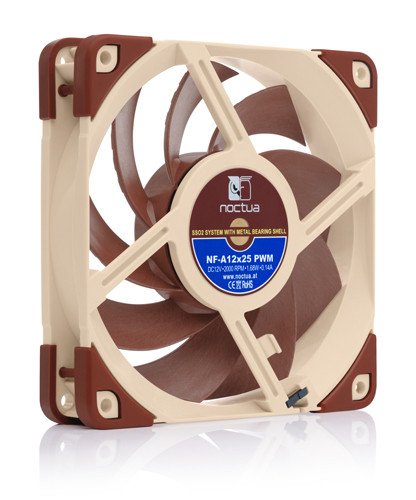 EAN 9010018100259 - Noctua NF A12x25 5V PWM Carcasa del ordenador Ventilador 12 cm Beige, Rojo imagen 2