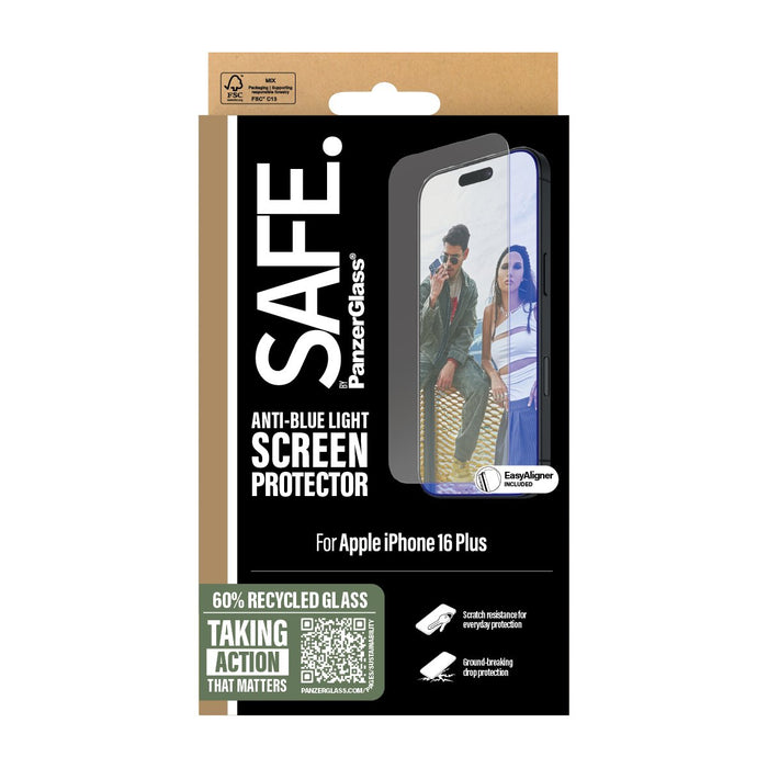EAN 5715685002908 - PanzerGlass SAFE. by ® Anti-Blue Light Screen Protector iPhone 16 Plus | 15 Plus | Ultra-Wide Fit Protect imagen 3