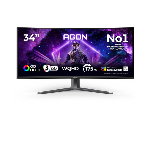 EAN 4038986112444 - AOC AGON PRO AG346UCDAM pantalla para PC 86,4 cm (34") 3440 x 1440 Pixeles Wide Quad HD QD-OLED Negro, Gr imagen 1