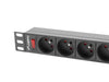 EAN 5901969421620 - Lanberg PDU-09E-0300-BK unidad de distribución de energía (PDU) 9 salidas AC 1U Negro imagen 3
