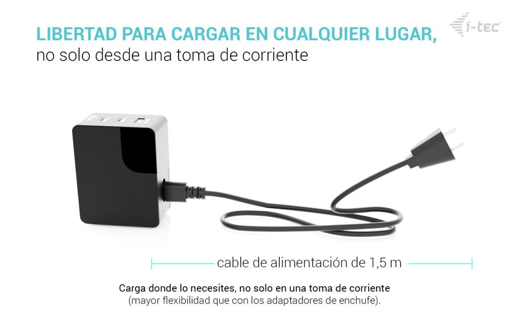 EAN 8595611707995 - i-tec CHARGER-INTG100W cargador de dispositivo móvil Universal Negro Corriente alterna Carga rápida Inter imagen 7
