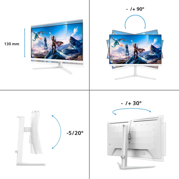 EAN 8721038004311 - Philips Evnia 5000 pantalla para PC 68,6 cm (27") 3840 x 2160 Pixeles 4K Ultra HD LCD Blanco imagen 3