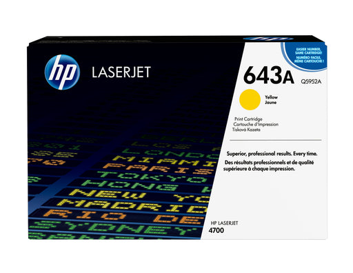 EAN 0829160493893 - HP 643A Yellow Original LaserJet Toner Cartridge cartucho de tóner 1 pieza(s) imagen 1