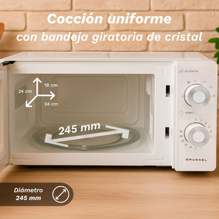 EAN 8426156018942 - Grunkel MW-20MG microondas Blanco Solo microondas Encimera 20 L 700 W imagen 3