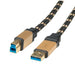 EAN 7611990195565 - ROLINE 11.02.8902 cable USB USB 3.2 Gen 1 (3.1 Gen 1) 1,8 m USB A USB B Negro, Oro imagen 2