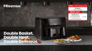 EAN 3838783014481 - Hisense HAF2700DCD Doble 11 L Independiente 2700 W Freidora de aire caliente Negro imagen 12