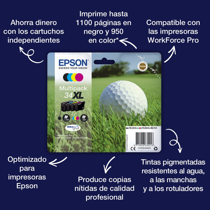 EAN 8715946632049 - Epson Golf ball C13T34614020 cartucho de tinta 1 pieza(s) Original Rendimiento estándar Negro imagen 3