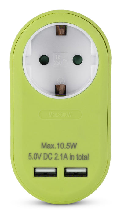 EAN 5999097985428 - Entac EPAG-1EE-2USB-L adaptador de enchufe eléctrico Tipo F Cal imagen 3
