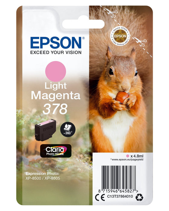 EAN 8715946645827 - Epson Squirrel C13T37864010 cartucho de tinta 1 pieza(s) Original Rendimiento estándar Magenta claro imagen 1