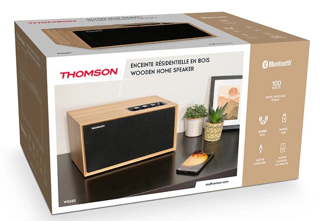 EAN 3499550388381 - Thomson WS502 sistema de audio para el hogar Microcadena de música para uso doméstico Negro, Madera imagen 7