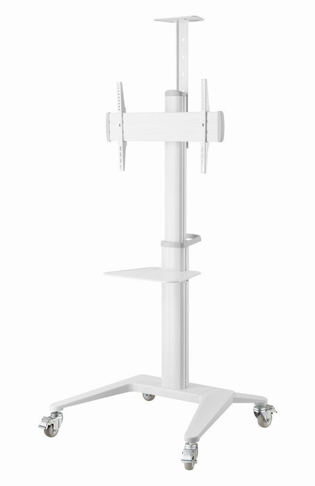 EAN 8716309128995 - Gembird Aluminum TV floor stand with caster wheels, 37\" - 70\", baltas | imagen 2