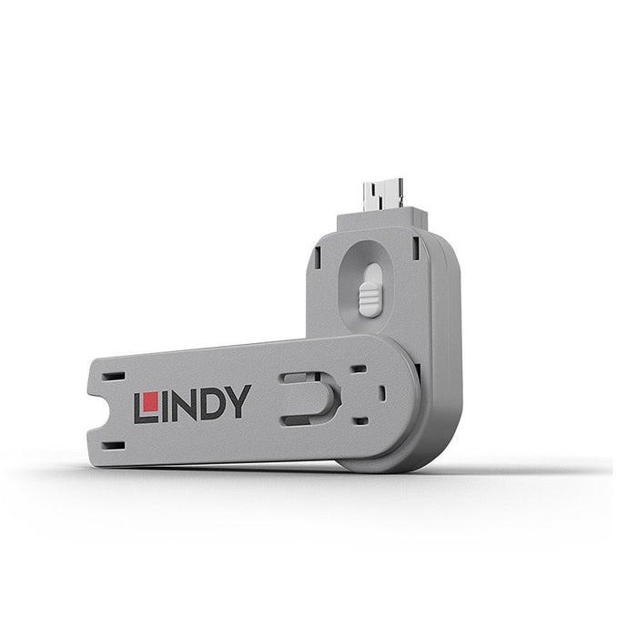 EAN 4002888406246 - Lindy 40624 bloqueador de puerto Llave de bloqueador de puerto USB tipo A Blanco Acrilonitrilo butadieno  imagen 1