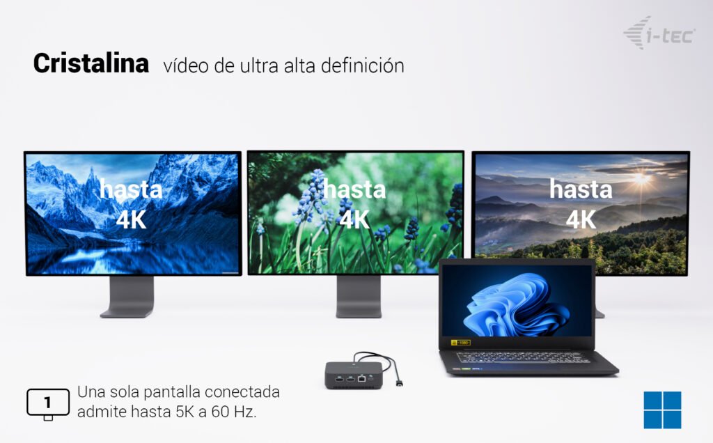 EAN 8595611707469 - i-tec USB-C DP Dual HDMI Docking Station with Power Delivery 100 W imagen 7