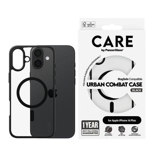 EAN 5715685004254 - PanzerGlass CARE™ by ® Urban Combat Case Transparent w. Black Frame & MagSafe iPhone 16 Plus funda para t imagen 2