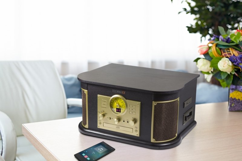 EAN 4260358122700 - Technaxx TX-103 Tocadiscos de tracción por correa Negro, Oro Semiautomático imagen 3