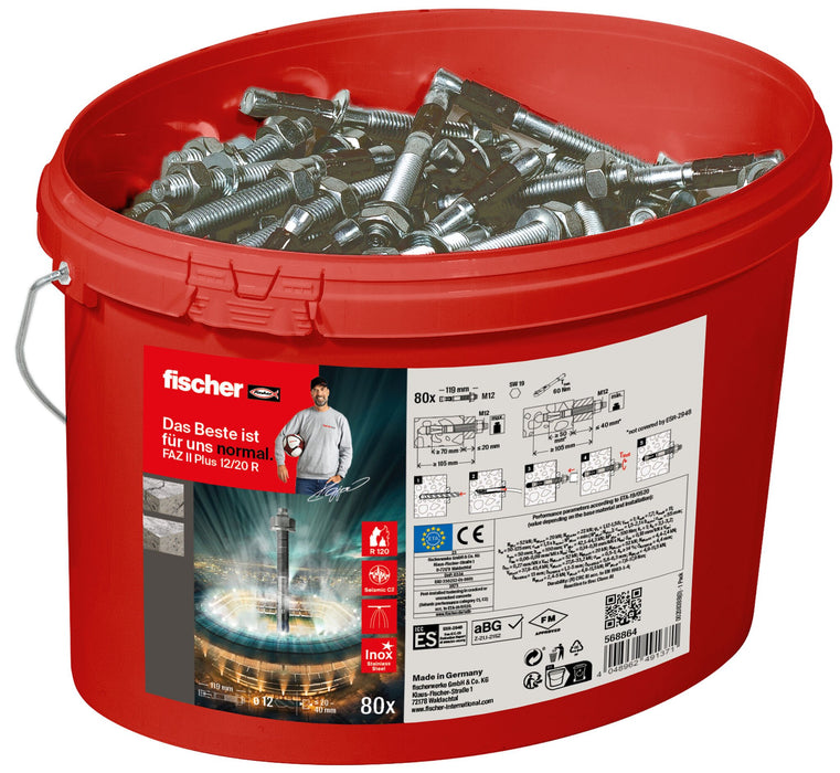 EAN 4048962491371 - Fischer 568864 tornillo de anclaje y taco 80 pieza(s) imagen 2