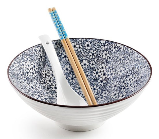 EAN 8411922477443 - Ibili 693400 Cuenco para noodles 1,15 L Alrededor Porcelana Azul, Blanco imagen 1