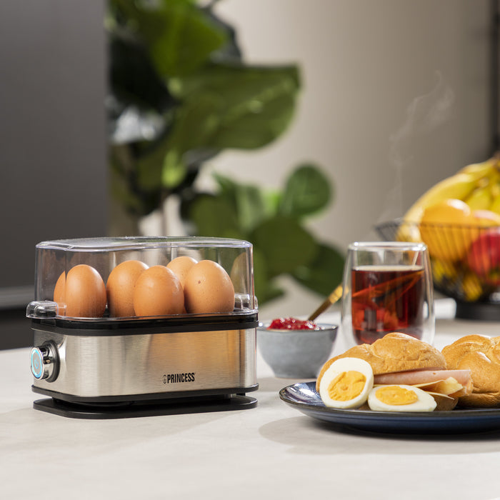 EAN 8712836962118 - Princess 01.262046.01.001 cuecehuevos 6 huevos 400 W Negro, Plata imagen 9