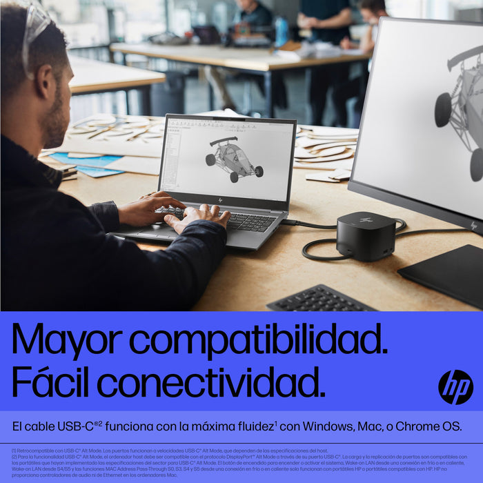 EAN 0196068757984 - HP Thunderbolt 280W G4 Dock w/Combo Cable Alámbrico Thunderbolt 4 Negro imagen 5