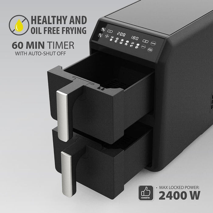 EAN 4897144673353 - Maestro MR-761 freidora Doble 10 L Independiente 2400 W Freidora de aire caliente Negro imagen 6