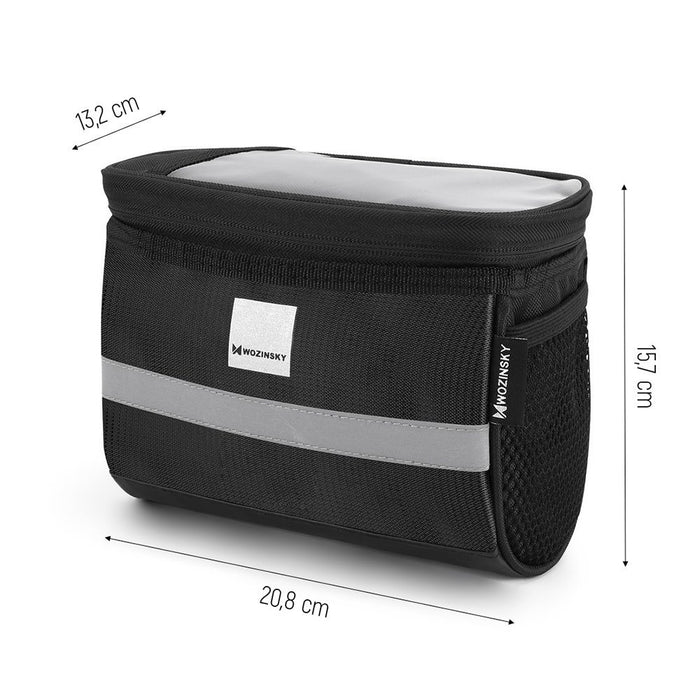 EAN 5907769300516 - Wozinsky WBB12BK Frente Bolsa de bicicletas 2 L Poliéster, PVC Negro imagen 4