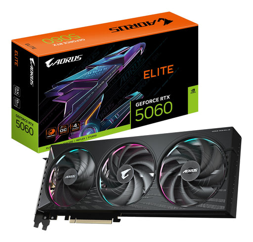 EAN 4719331356392 - GIGABYTE AORUS GeForce RTX 5060 ELITE 8G NVIDIA imagen 1