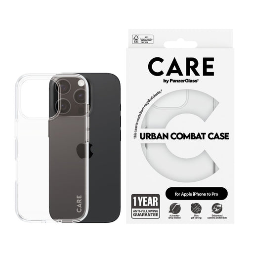 EAN 5715685004209 - PanzerGlass CARE™ by ® Urban Combat Case Transparent iPhone 16 Pro funda para teléfono móvil Transparente imagen 2