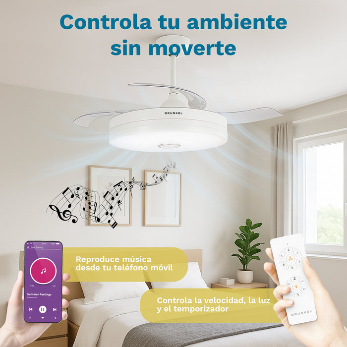 EAN 8426156018911 - Grunkel SKYWIND-42BT2 ventilador Blanco, Madera imagen 4
