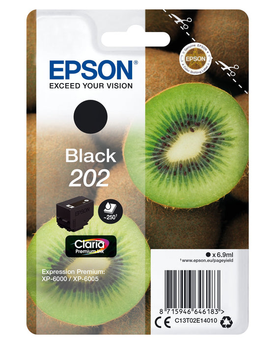 EAN 8715946646183 - Epson Kiwi 202 cartucho de tinta 1 pieza(s) Original Rendimiento estándar Negro imagen 1