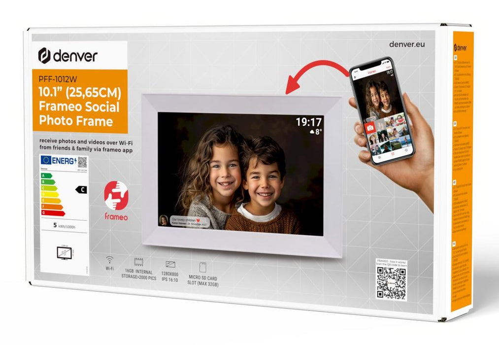 EAN 5706751075650 - Denver PFF-1012 marco fotográfico digital Blanco 25,6 cm (10.1") Pantalla táctil Wifi imagen 7