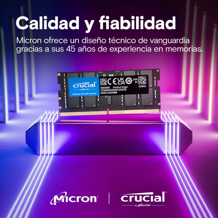 EAN 0649528940872 - Crucial CT32G64C52CS5 módulo de memoria 32 GB 1 x 32 GB DDR5 6400 MT/s 262-pin SO-DIMM imagen 5
