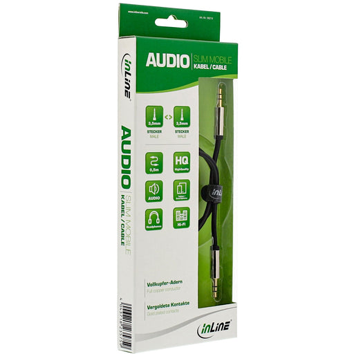 EAN 4043718235759 - InLine 99214 cable de audio 0,5 m 3,5mm Negro imagen 2