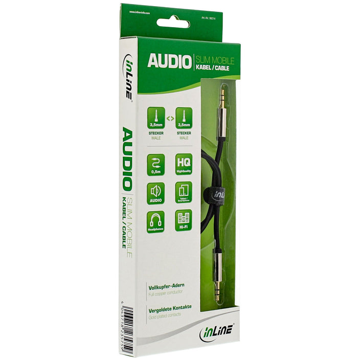 EAN 4043718235759 - InLine 99214 cable de audio 0,5 m 3,5mm Negro imagen 2