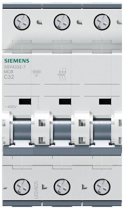 EAN 4001869181981 - Siemens 5SY43327 5SY4332-7 Leitungsschutzschalter 32 A 230 V, 400 V corta circuito 3 imagen 2