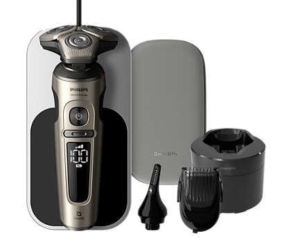 EAN 8720689004206 - Philips SP9883/35 afeitadora Máquina de afeitar de rotación Recortadora Gris imagen 1