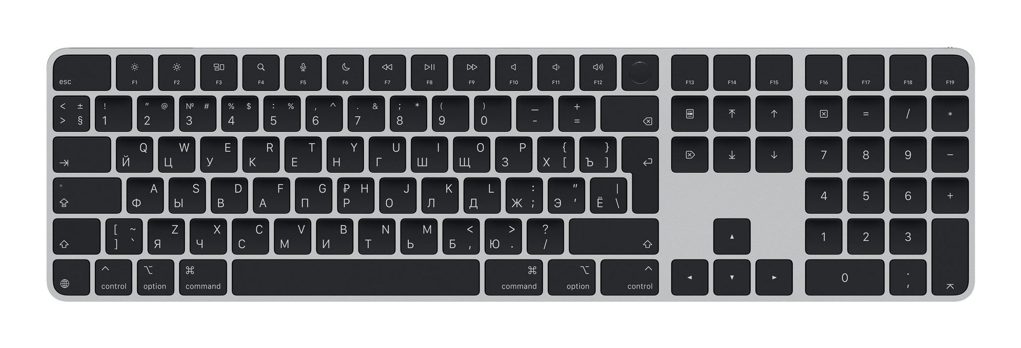 EAN 0195949655708 - Apple Magic teclado Universal USB + Bluetooth QWERTY Ruso Negro imagen 1