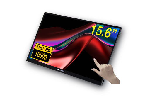 EAN 0023942495925 - Verbatim 49592 pantalla para PC 39,6 cm (15.6") 1920 x 1080 Pixeles Full HD LCD Pantalla táctil Negro imagen 1