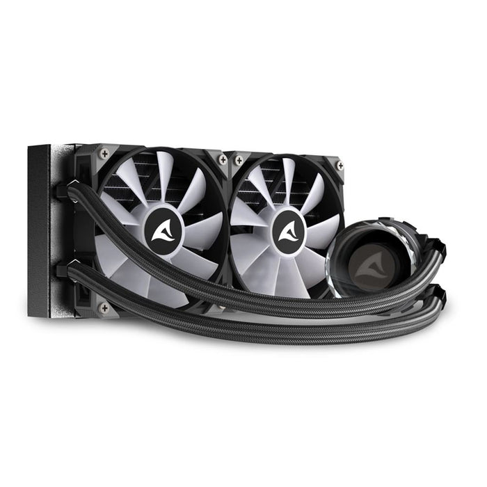 EAN 4044951038008 - Sharkoon S80 RGB Carcasa del ordenador, Procesador Sistema de refrigeración líquida todo en uno 12 cm Neg imagen 4