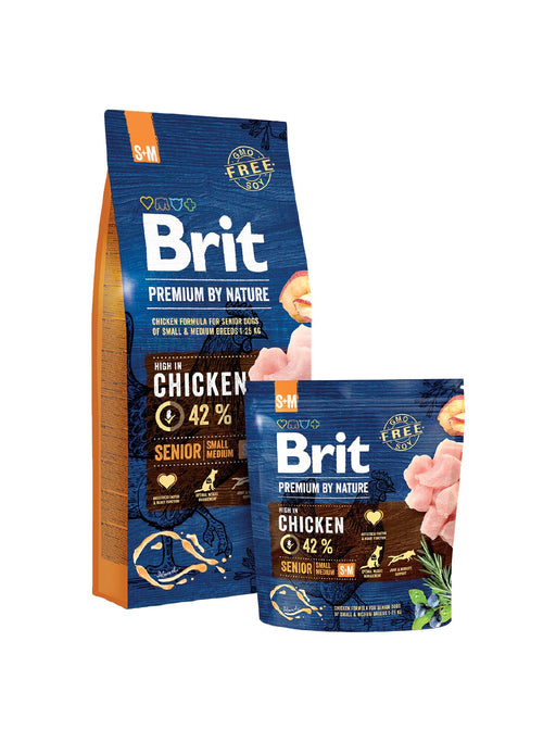 EAN 8595602530175 - Brit Premium by Nature Senior S+M 15 kg Manzana, Pollo, Maíz imagen 1