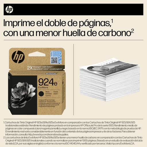 EAN 0199764687524 - HP 924e EvoMore Black Original Ink Cartridge cartucho de tinta 1 pieza(s) Alto rendimiento (XL) Negro imagen 2