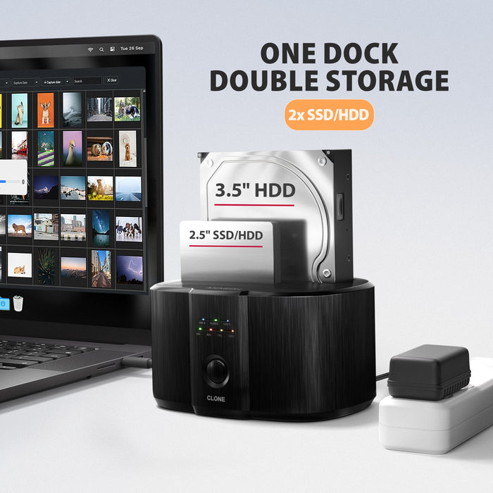 EAN 8595247909411 - Axagon ADSA-SC base de conexión para disco duro USB 3.2 Gen 1 (3.1 Gen 1) Type-C Negro imagen 7