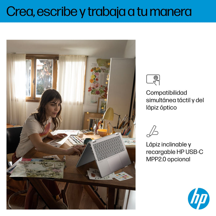 EAN 0199251160462 - HP OmniBook 5 Flip 14-fp0019ns Intel® Core™ i5 i5-1334U Híbrido (2-en-1) 35,6 cm (14") Pantalla táctil 2K imagen 9