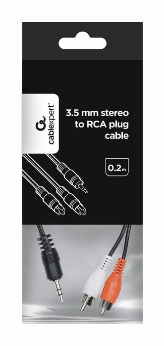 EAN 8716309026550 - Gembird 0.2m, 3.5mm/2xRCA, M/M cable de audio 0,2 m 3,5mm Negro, Rojo, Blanco imagen 2