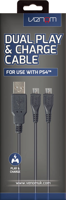 EAN 5031300027942 - Venom VS2794 cable USB USB 2.0 USB A 2 x Micro-USB B Negro imagen 2