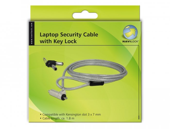 EAN 4043619206537 - Navilock 20653 cable antirrobo Plata 1,8 m imagen 3