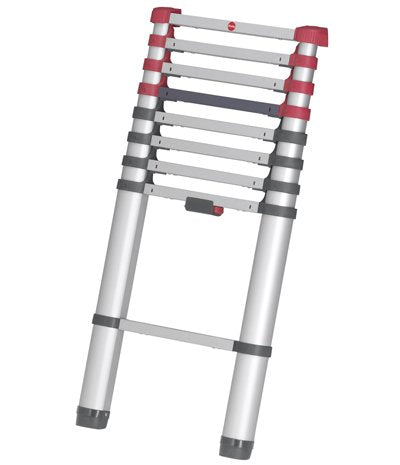 EAN 4007126023100 - Hailo 7113-091 Escalera telescópica Aluminio, Negro, Rojo imagen 1